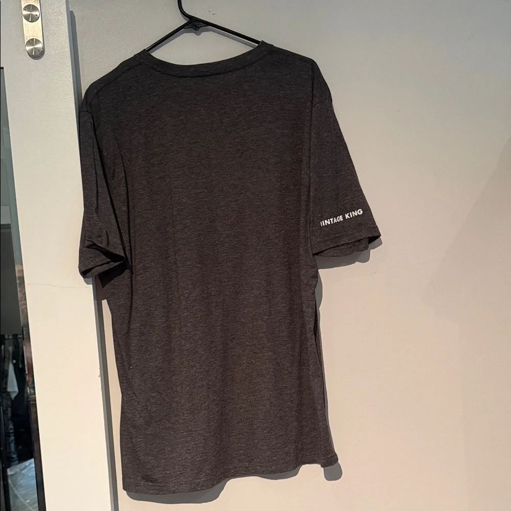 Vintage King - Next Level Apparel Charcoal Tee with Red Graphic - Picture 2 of 2